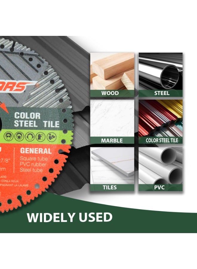 NINEROARS 4 Pieces 4.5 inch Vacuum Brazed Diamond Saw Blades  Set for Angle Grinder cutting Wood, PVC, Tile, Ceramic,Steel, Metal, Glass,Concrete,Marble - Image 4