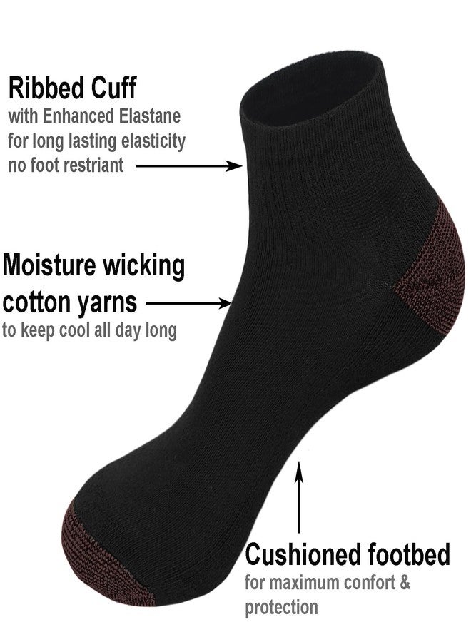 Glory Max 12 Pairs Men's Performance Cotton Cushioned Athletic Ankle Socks (as1, numeric, numeric_10, numeric_13, regular, regular) - Image 3