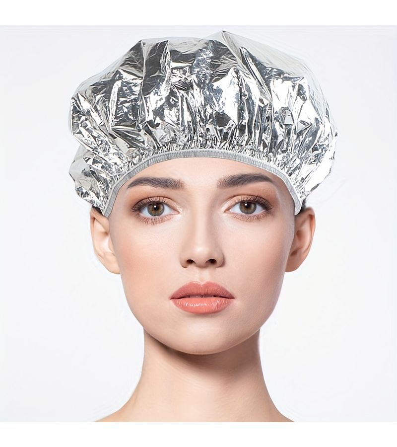 6pcs Tinfoil Shower Caps Suitable For Hair Salons Plug In Free Constant Temperature Hair Care Portable Thermoregulation Caps For Wet Hair Instant Warmth For Swim And Spa Care - Image 3
