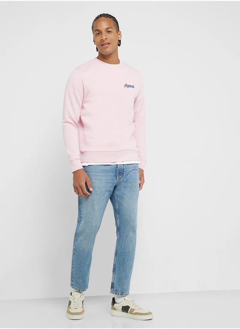 جاك اند جونز Graphic Crew Neck Sweatshirt