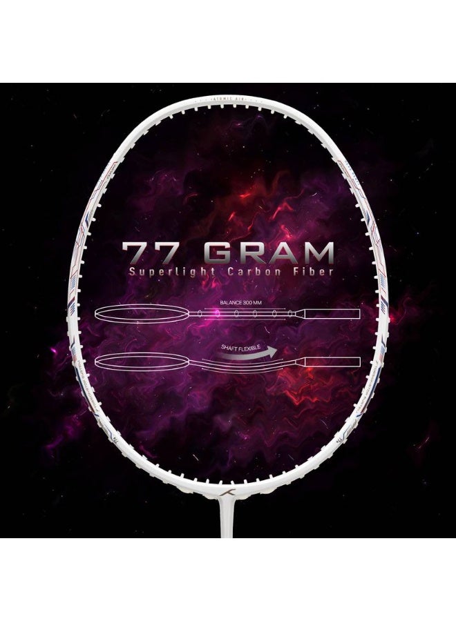 HUNDRED Hundred Atomic Air 77 Superlight Carbon Fiber White, Blue Strung Badminton Racquet  (Pack of: 1, 77 g) - Image 2
