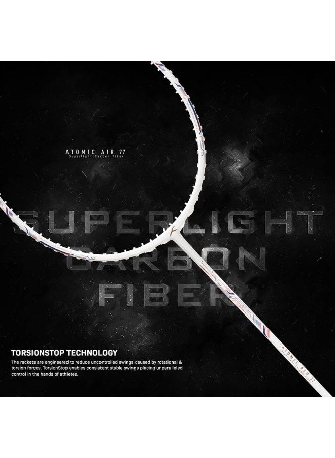 HUNDRED Hundred Atomic Air 77 Superlight Carbon Fiber White, Blue Strung Badminton Racquet  (Pack of: 1, 77 g) - Image 5