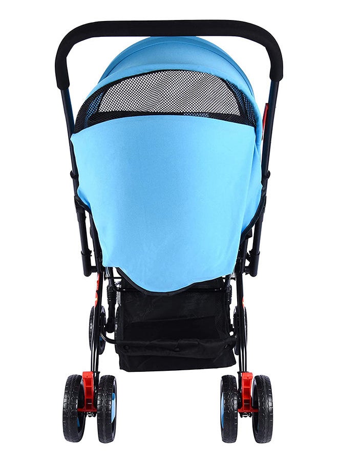 BABY PLUS - Stylish Foldable Portable Comfortable Seat Recline Canopy Baby Stroller - Pram - Blue - Image 1
