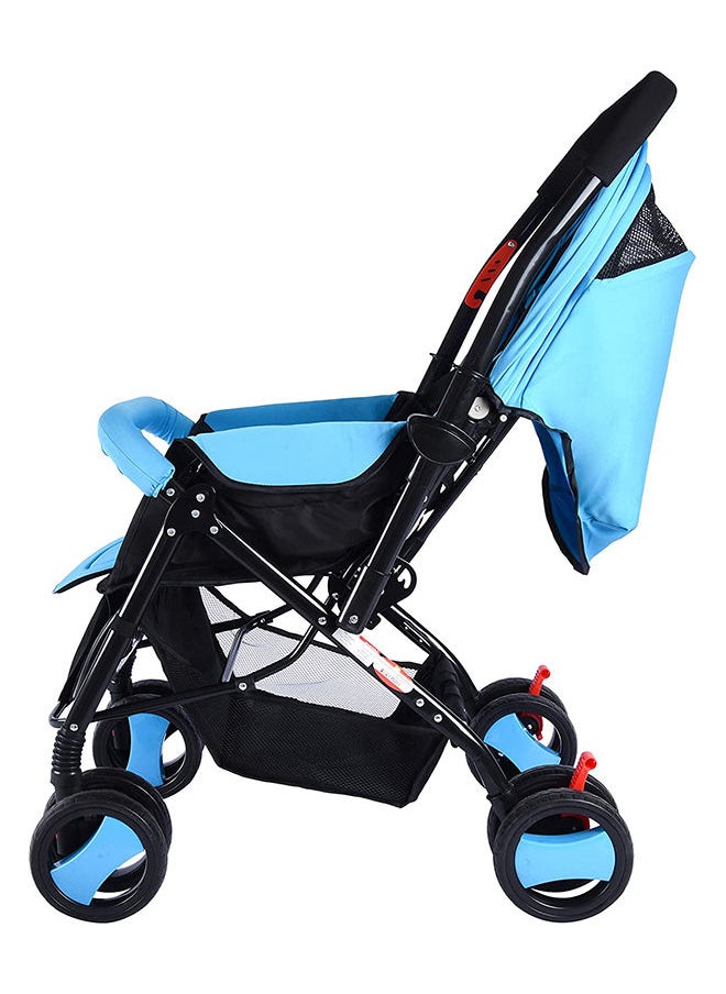 BABY PLUS - Stylish Foldable Portable Comfortable Seat Recline Canopy Baby Stroller - Pram - Blue - Image 1