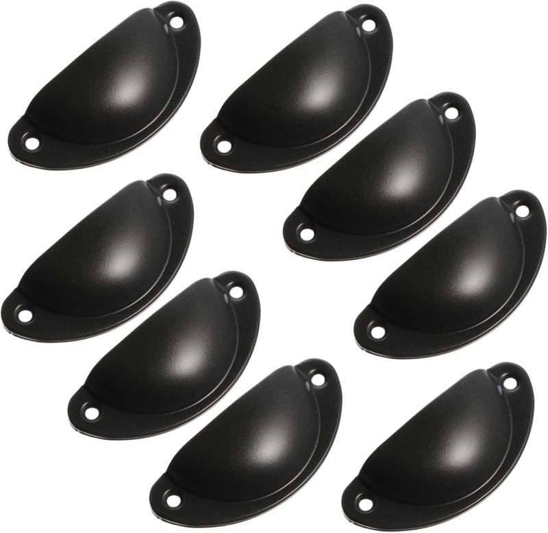 DOITOOL 12pcs Vintage Iron Drawer Pull Handles Classic Retro Cabinet Knobs for Furniture Easy to Install Durable Design Black Finish - Image 1
