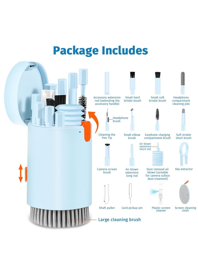 Electronic Cleaner Kit,Laptop Computer Keyboard Screen Cleaner Cleaning Brush Tool Multi-Function PC Electronic Cleaner Kit for iPad iPhone Pro, Earbuds, Camera Monitor (20 in 1)