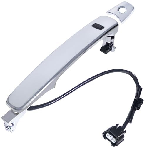 TAYATUO Front Left Driver Side Exterior Chrome Door Handle Compatible with Nissan Rogue 20102013with Sensor Smart Keyless Entry SystemReplaces OE 80640CZ31B 80645CA000 - Image 1