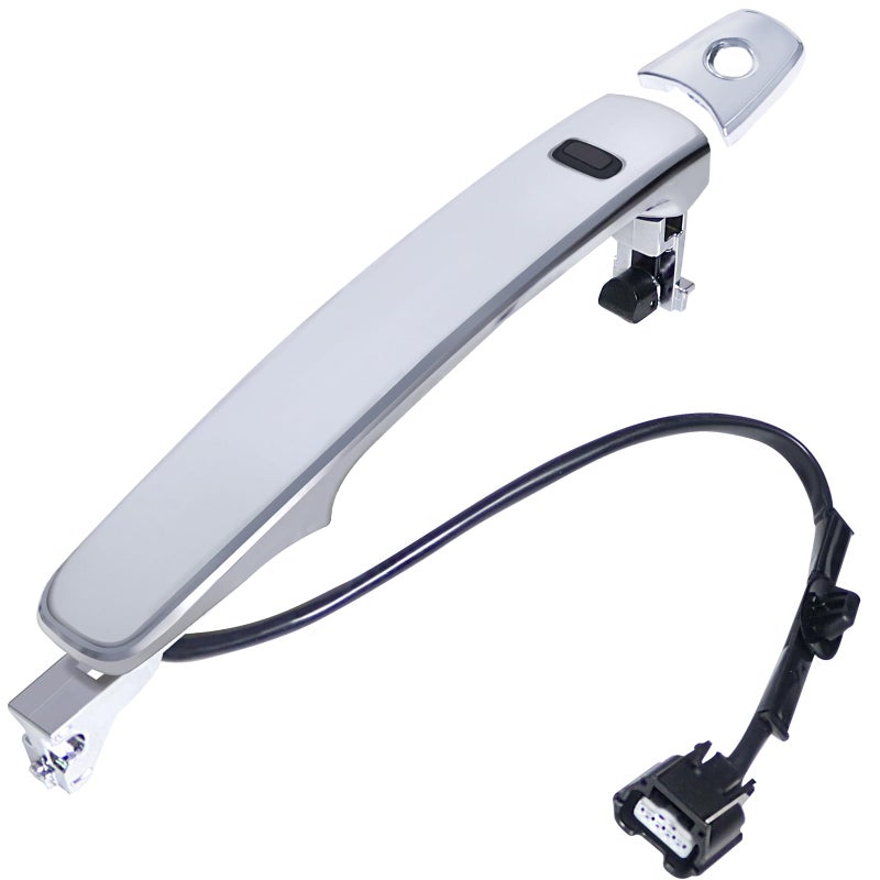 TAYATUO Front Left Driver Side Exterior Chrome Door Handle Compatible with Nissan Rogue 20102013with Sensor Smart Keyless Entry SystemReplaces OE 80640CZ31B 80645CA000 - Image 2