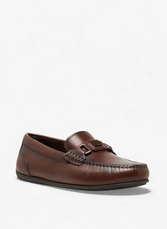 Mister Duchini Boys Leather Slip-On Moccasins