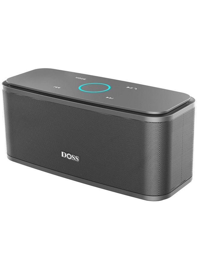 Doss Bluetooth Speaker Soundbox Touch Portable Wireless Speaker With 12W Hd Sound And Bass Ipx5 Waterresistant 20H Playtime Touch Control Handsfree Speaker For Home Outdoor Travel Grey - Image 2