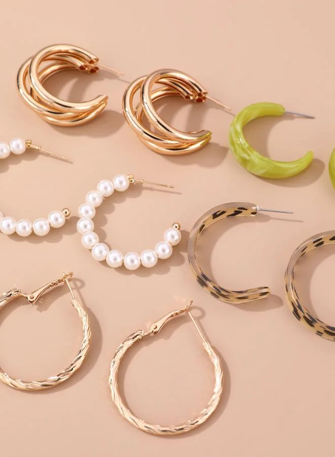 Take Two Take Two Set of 5 - Assorted Chic Hoop Earrings