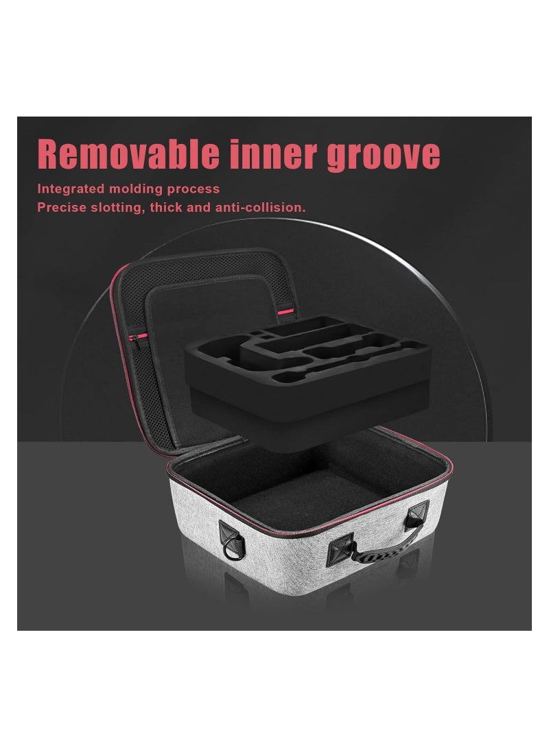 Portable Storage Case for Nintendo Switch and Switch OLED - Large Carrying Case for Console and Accessories, Easy to Clean, Grey Color. Perfect for On-the-Go Gaming! - Image 3