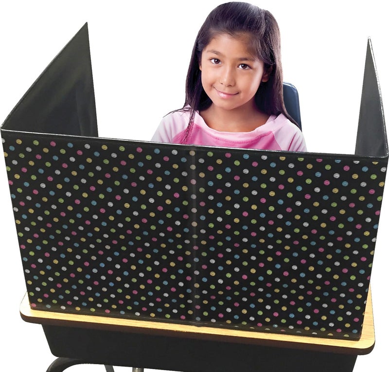 Teacher Created Resources 20763 Chalkboard Brights Classroom Privacy Screen - Image 1