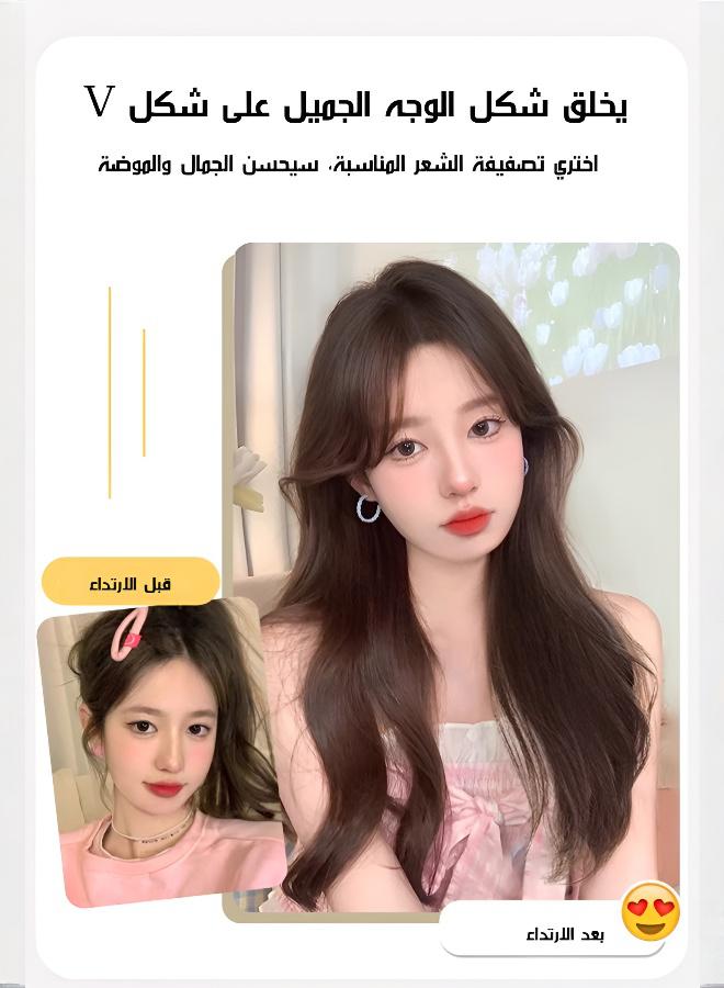 شعر مستعار متموج فرنسي طبيعي عصري لتجميل شكل الوجه - Image 4