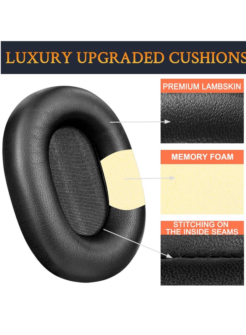 Earpads for Sony WH-1000XM5,A Pair of Replacement Ear Cushion Pads with Protein Leather and Memory Foam for Sony WH1000XM5 Noise canceling Extra Thick Headset,Black - Image 3