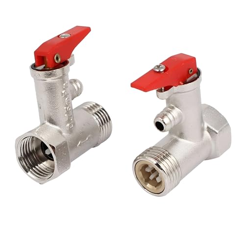 NEW WARE Electric Water Heater Pressure Relief Safety Valve 0.9 MPa | Heavy-Duty Metal Check Valve for Geyser Protection | Pack of 2 - Image 1