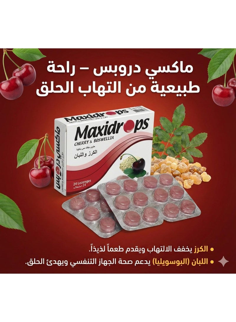 Maxidrops Cherry & Boswellia Lozenges 24 Count - Image 2