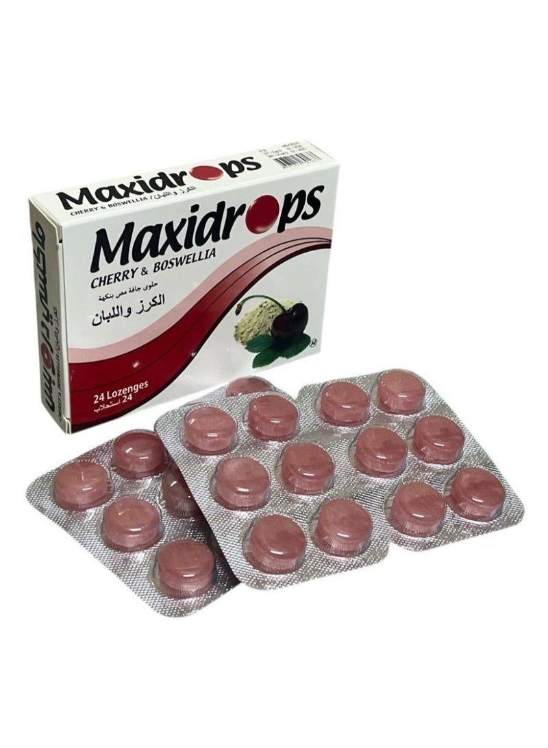 Maxidrops Cherry & Boswellia Lozenges 24 Count - Image 1