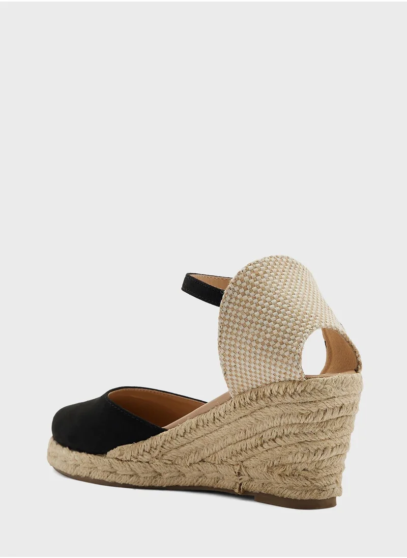 Truffle Mid Heel Espadrille Wedge Pump