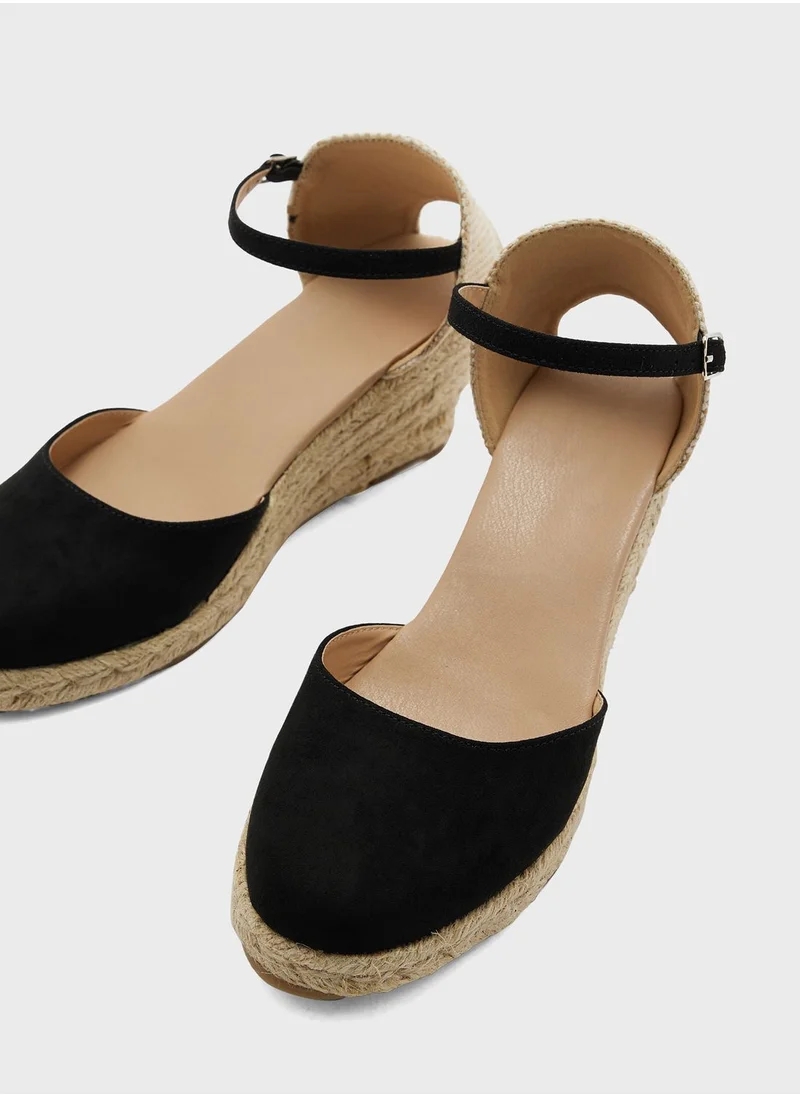 Truffle Mid Heel Espadrille Wedge Pump
