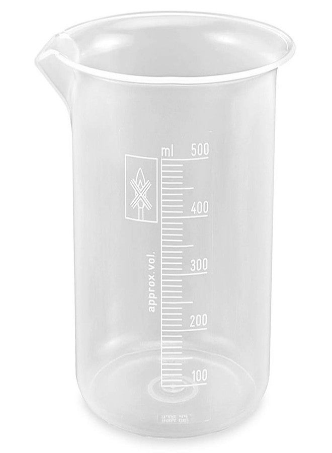 Truvic Combo Pack (4pcs) 50ml 100ml, 250ml, 500ml Plastic Science Beaker Set Measuring Cup Transparent - Image 4