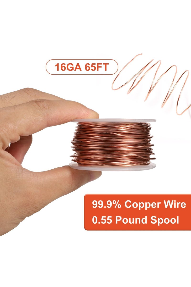 CMGTYYD. سلك نحاسي للبستنة الكهربائية، سلك نحاسي عاري بقطر 16 بوصة بطول 65 قدمًا، نحاس ناعم بنسبة 99.9٪ لنمو النباتات والخضروات - Image 4