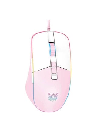 ONIKUMA CW916 Gaming Mouse - Optical Sensor  - Braided Cable - RGB Lighting - DPI Controll Button - 7 Buttons -White Pink - pzsku/ZE1B22E04ACD04DBF1DE4Z/45/_/1722239668/bced28b3-caaa-418c-9e88-c8d33ca4fe66