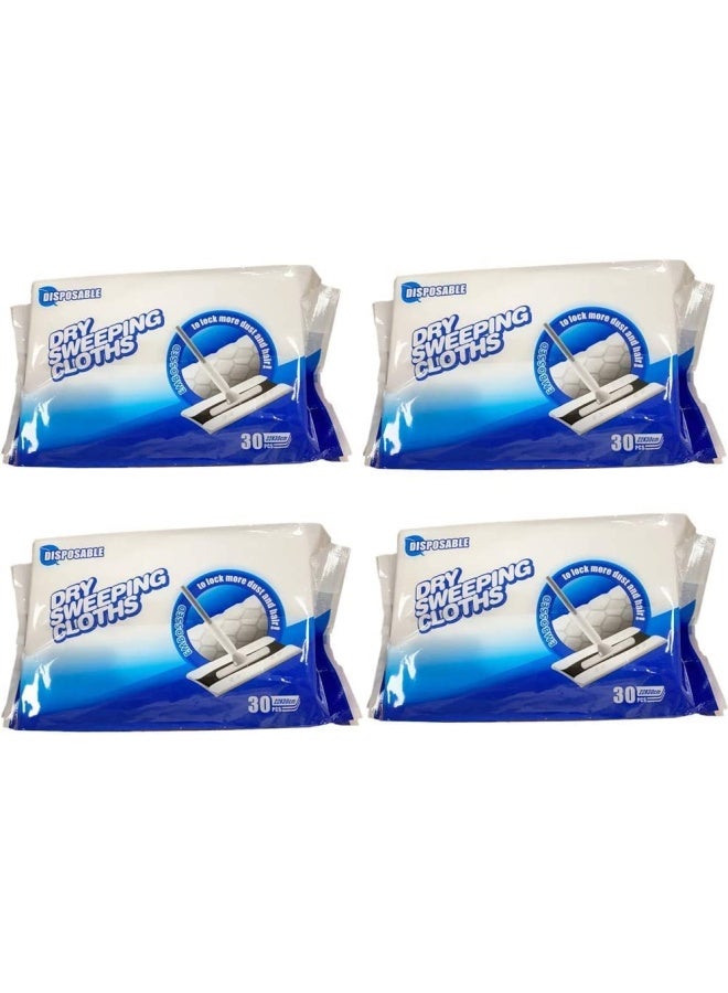 Jebblas Dry Mop Refills Disposable Sweeper Dusting Cloths Multi Surface Floor Cloth Refills Hardwood Floor Mop Cleaner Cloth Refill Dry Mopping Pads Wipes For Floor Mop White 30X 22Cm 120Count - Image 1