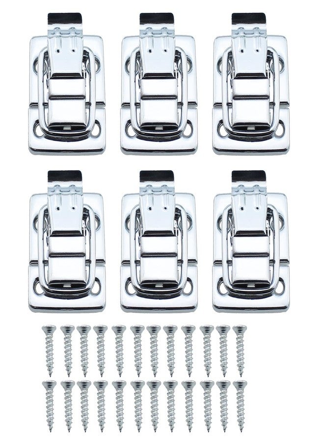 MEDBUDDY Hasp Clasp Latch Lock Box Toggle Latch with Screw Hole for Jewelry Box Cabinet Toolbox Vintage Suitcases (Pack of 6 Pcs with Screw) - Image 1