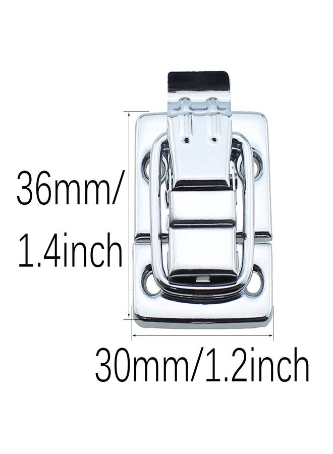 MEDBUDDY Hasp Clasp Latch Lock Box Toggle Latch with Screw Hole for Jewelry Box Cabinet Toolbox Vintage Suitcases (Pack of 6 Pcs with Screw) - Image 2