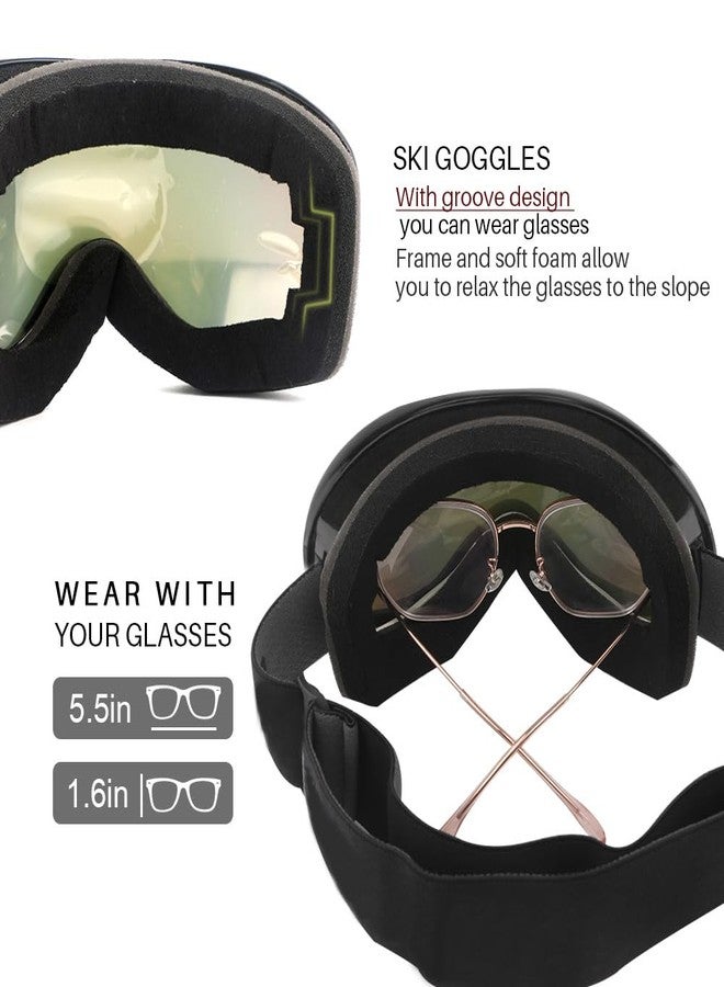 GGBuy Ski Goggles Frameless Anti-Fog Windproof OTG Design Snowboard Goggles UV400 Block Eyes Protect Lens Adult Youth - Image 5