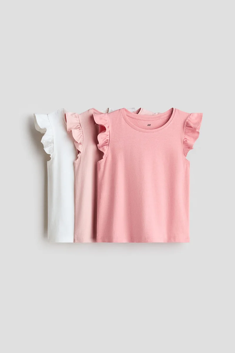 H&M 3-pack flutter-sleeved tops