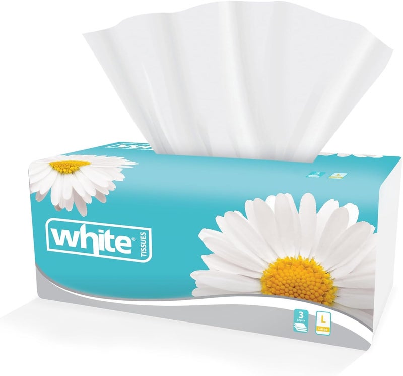 White Tissue 500 Tissues 3 Ply Pack of 3 - Image 2