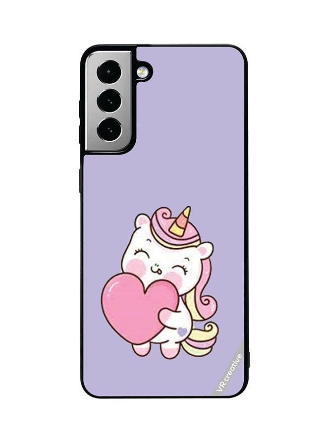 VR CREATIVE Protective Case Cover For Samsung Galaxy S21 FE 5G Unicorn Design Multicolour - Image 1
