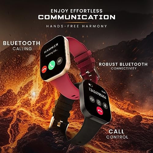 HAMMER Robust 1.96" AMOLED Smart Watch for Men with BT Calling, 410 * 502 PX, Always on Display, 800 Nits, Multi Sports Modes, 60Hz Refresh Rate (Charcoal Black) - Image 5