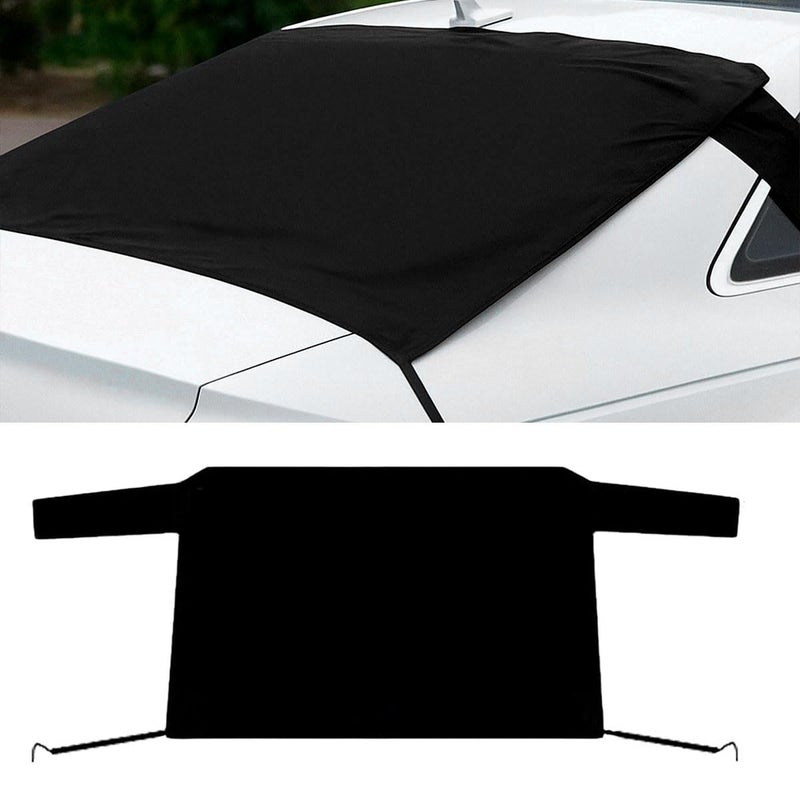 UHANBUT Car Rear Windshield Snow Ice Cover, Oxford Waterproof Auto Sun Shade, 57'' Ã— 35'' Vehicle Windproof Protect Cover, Winter Frost Automotive Exterior Accessories for SUV, Sedan, Truck (Rear) - Image 1