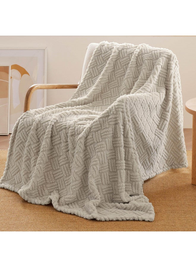Bedsure Bedsure Fall Linen Throw Blanket for Couch - Beige Jacquard Super Soft Cozy Boho Blankets for Women Men, Cute Small Blanket for Bed Sofa, Gift, Home Decor, 50x60 Inches  - Image 1