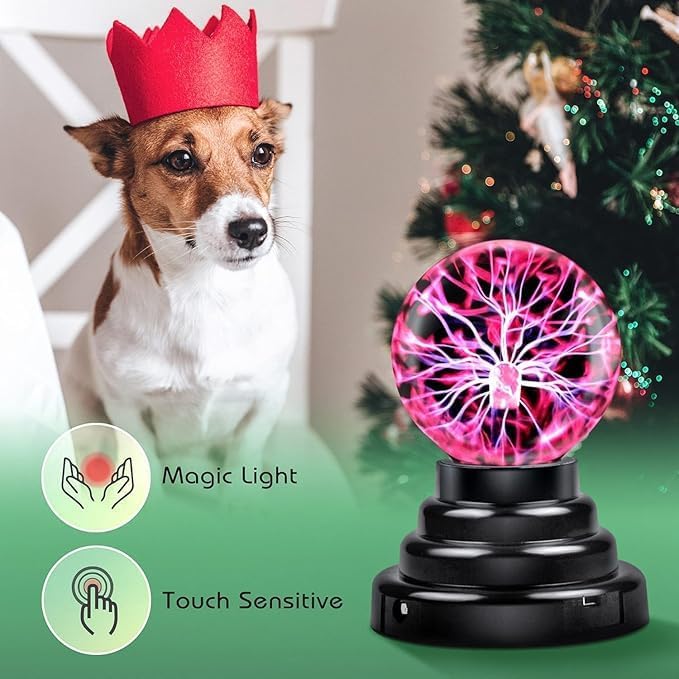 WROPZO Plasma Ball Light 3 Inch Electric Lightning Globe USB Powered Touch Sensitive - Image 5