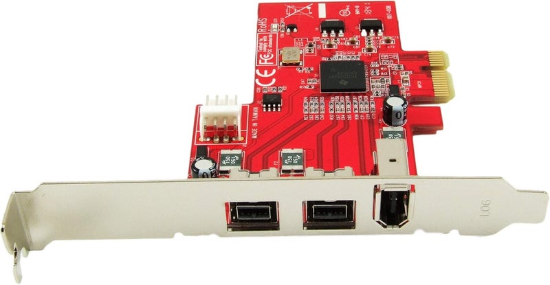 Ableconn PEX-FW107 1394b & 1394a 3-Port PCI Express (PCIe) Low Profile FireWire Host Adapter Card - TI XIO2213 Chipset - Image 4