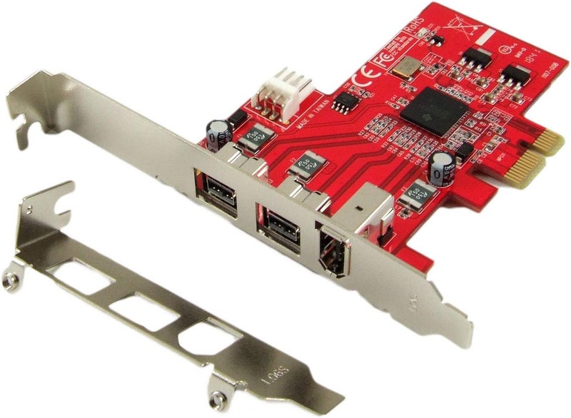 Ableconn PEX-FW107 1394b & 1394a 3-Port PCI Express (PCIe) Low Profile FireWire Host Adapter Card - TI XIO2213 Chipset - Image 1