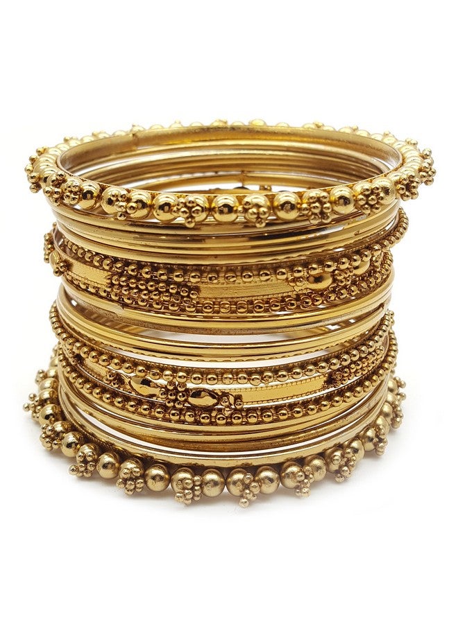 YouBella Antique Look Gold Plated Traditional Bracelet Bangle Set for Women (2.8) - Image 1