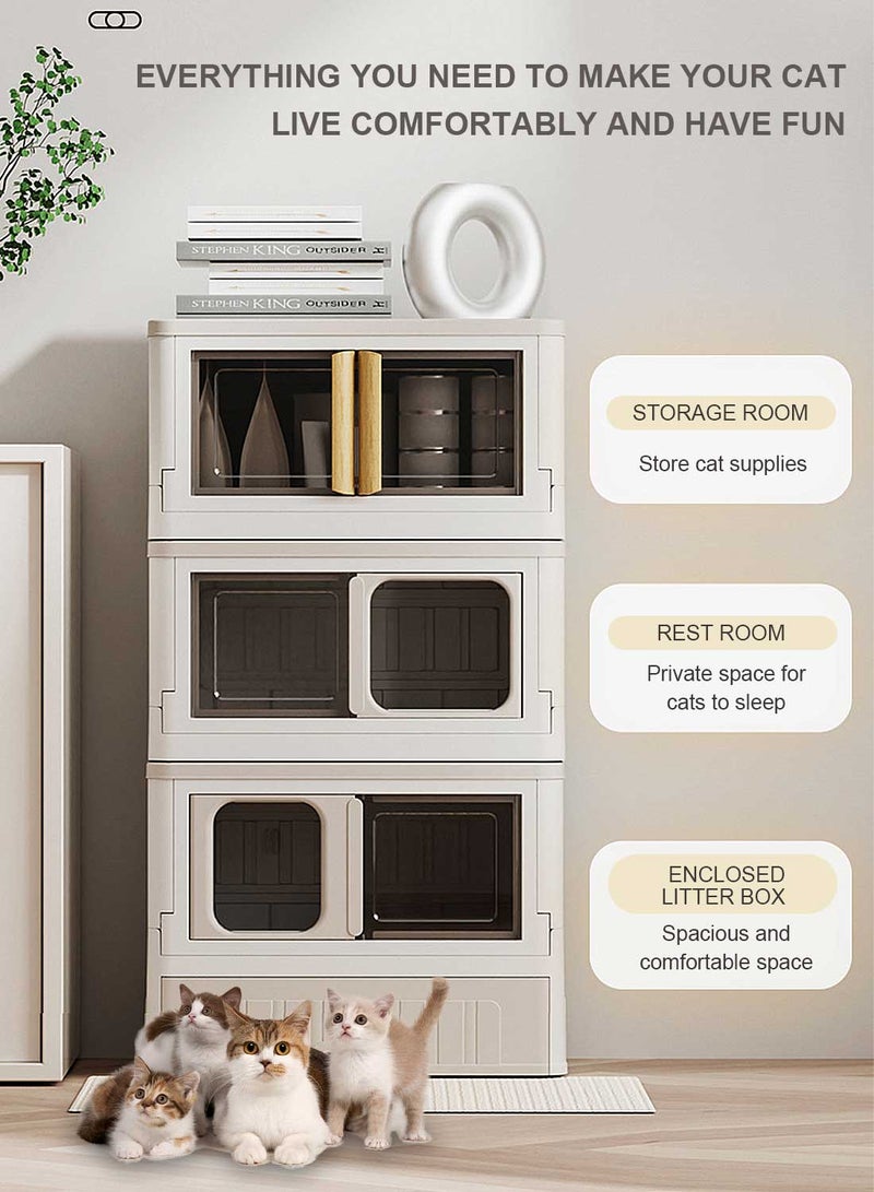 كيدل قطة القمامة صندوق الحاجز مخفي القمامة صندوق الأثاث غرفة التخزين مجلس الوزراء الداخلي قطة منزل الجدول الجانبي قطة صندوق مجلس الوزراء - Image 2