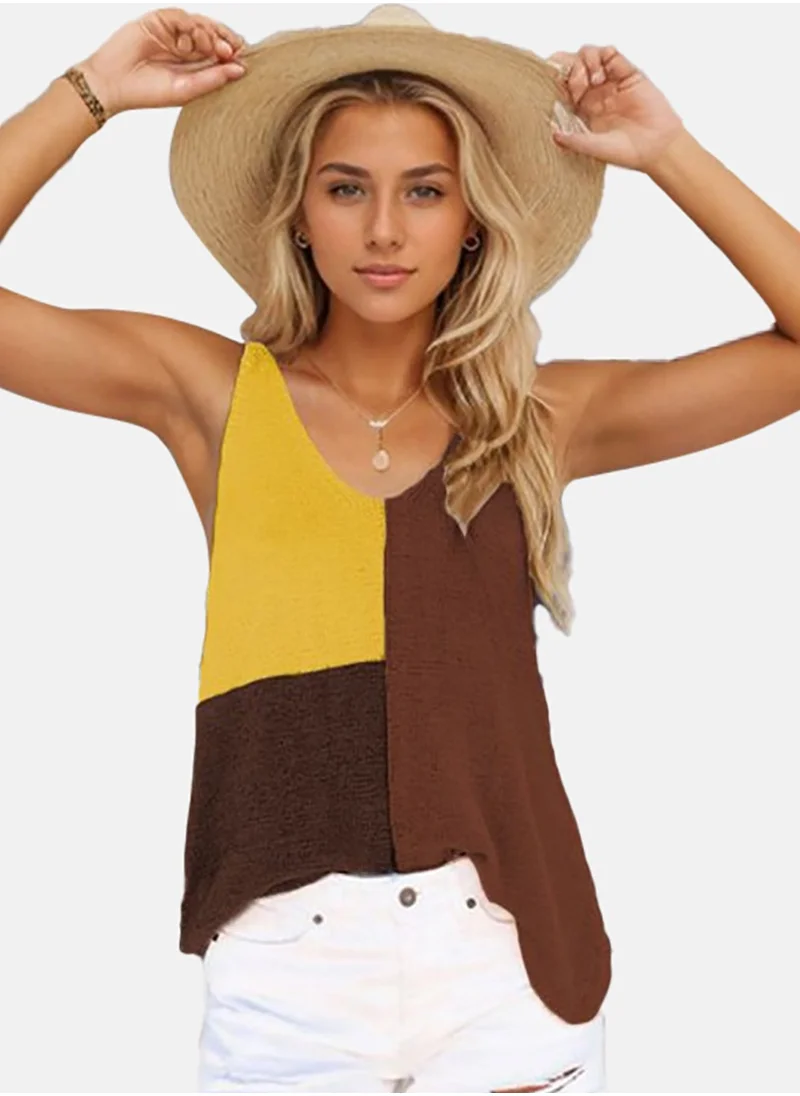 YUNIQEE Women Colourblocked Tank Top