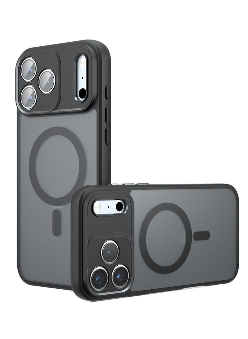 Case Cover Shockproof Hard PC Back Soft TPU Frame Matte Black Slim Protective Cover Compatible with Iphone 17 Pro Max ( Matte Black) - Image 1