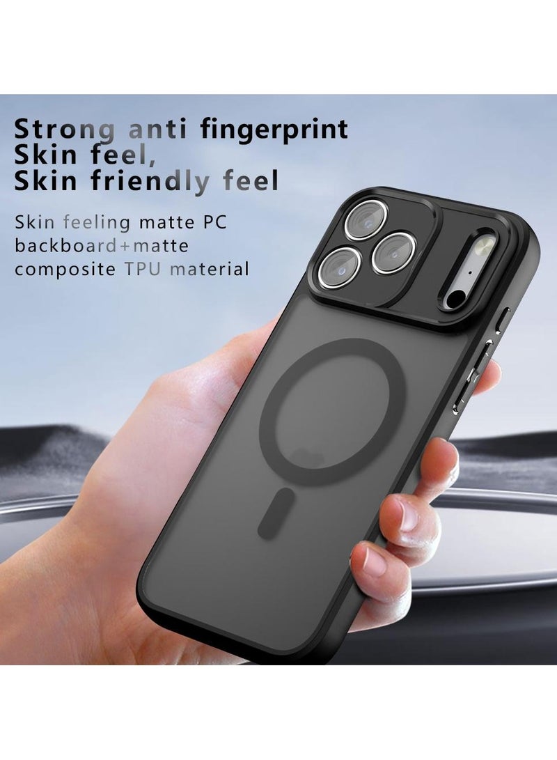 Case Cover Shockproof Hard PC Back Soft TPU Frame Matte Black Slim Protective Cover Compatible with Iphone 17 Pro Max ( Matte Black) - Image 5