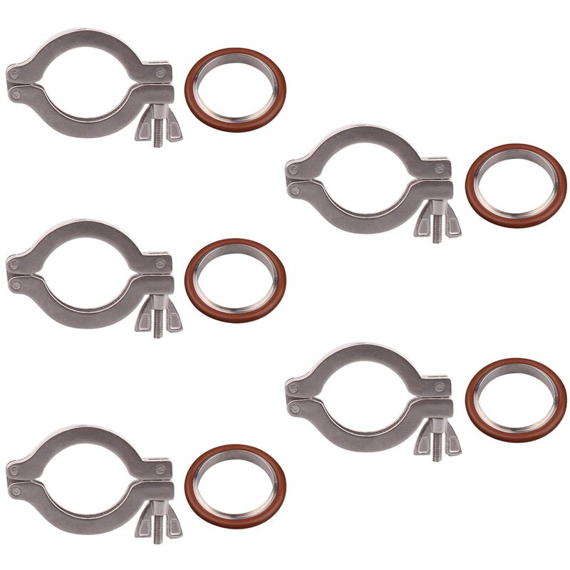DERNORD KF40 Wing Nut Clamp Flange Quick Clamp Stainless Steel 304 with Centering ORing Pack of 5 - Image 2