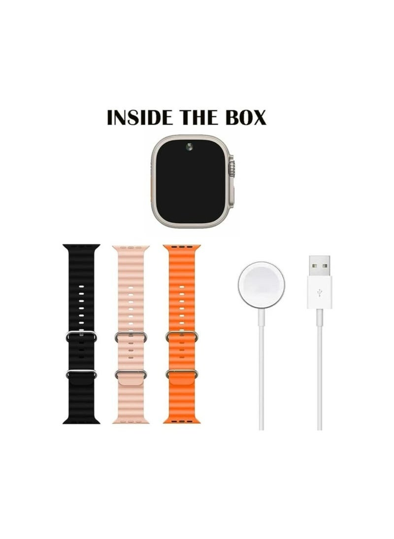 Telzeal TC4G Smart Watch with 2.2 Inch Full Touch HD Display, Bluetooth Calling, Health Monitoring, Activity Tracker, Multiple Watch Faces, Notifications, Weather Updates, Long Battery Life, Stylish Metal Body – Gold - Image 3