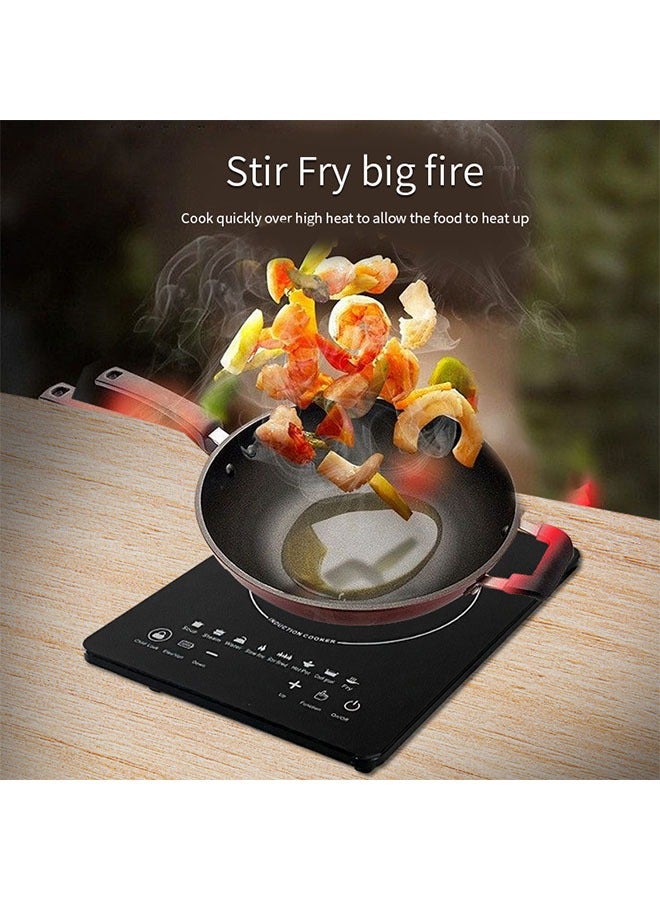 Portable Induction Cooktop Induction Stove Burner With Ultra Thin Body,Low Noise Hot Plate With Sensor Touch Single Electric Cooktops Countertop Stoveck  - Image 2