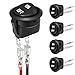 XINYIELE 12 Volt Round Rocker SwitchOn Off Rocker DC SwitchRound Toggle Switch2 Pin SPST Switch Button 6A250V 10A125V AC Small Electric Switch with Wires for Car Stereo Marine BoatONOff5Pcs - Image 2