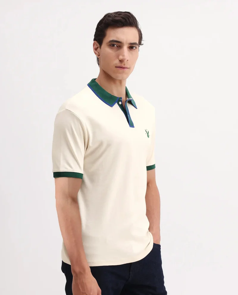 Rare Rabbit Men's Contrasting Details Knitted Polo